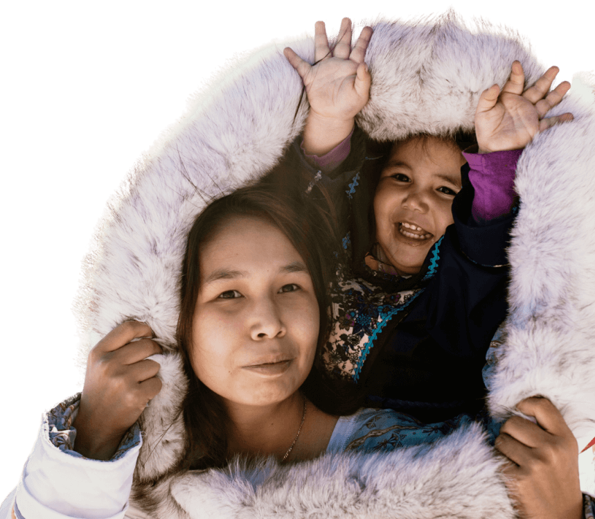 inuit mother with child