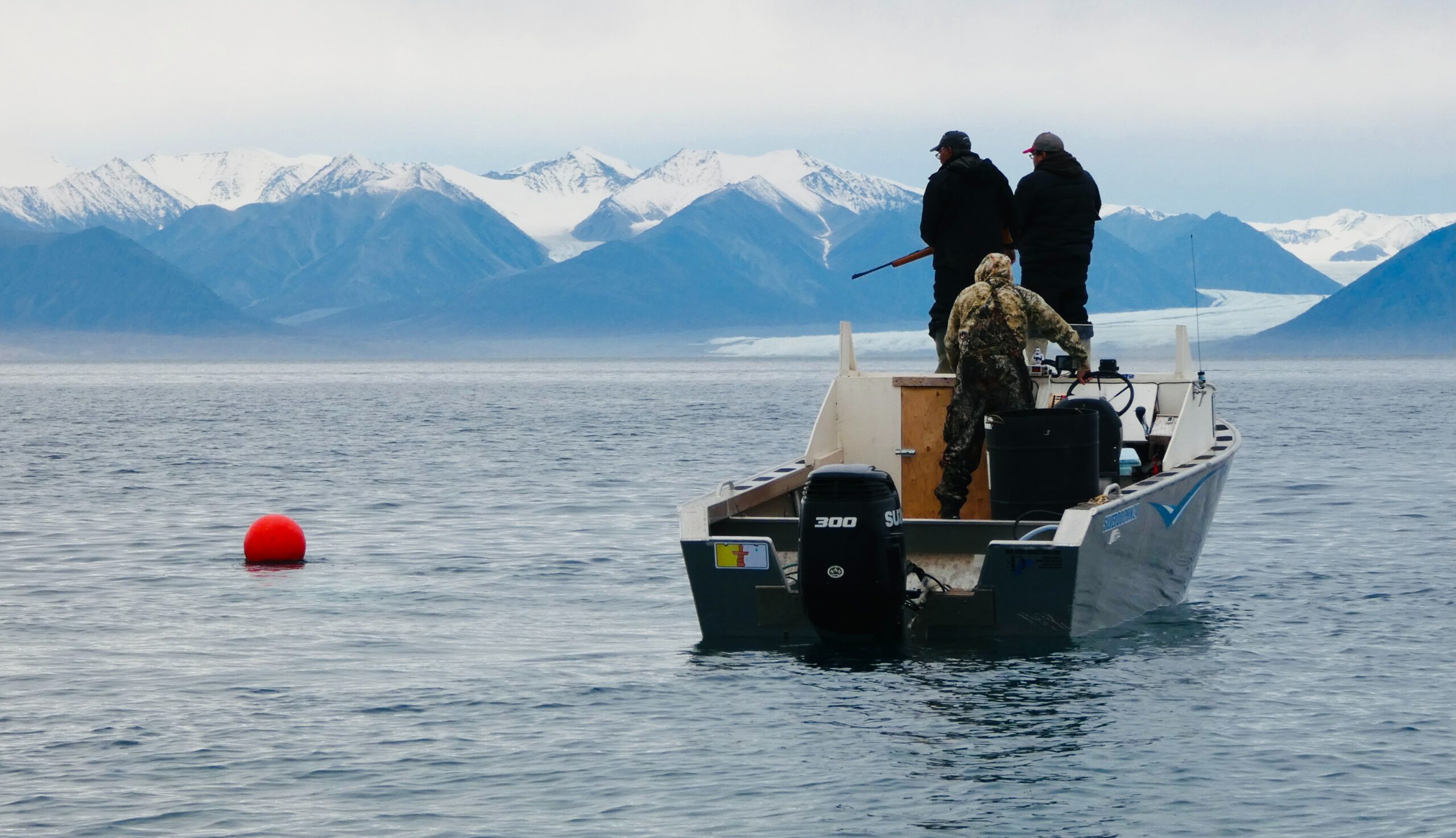boat with men fishing